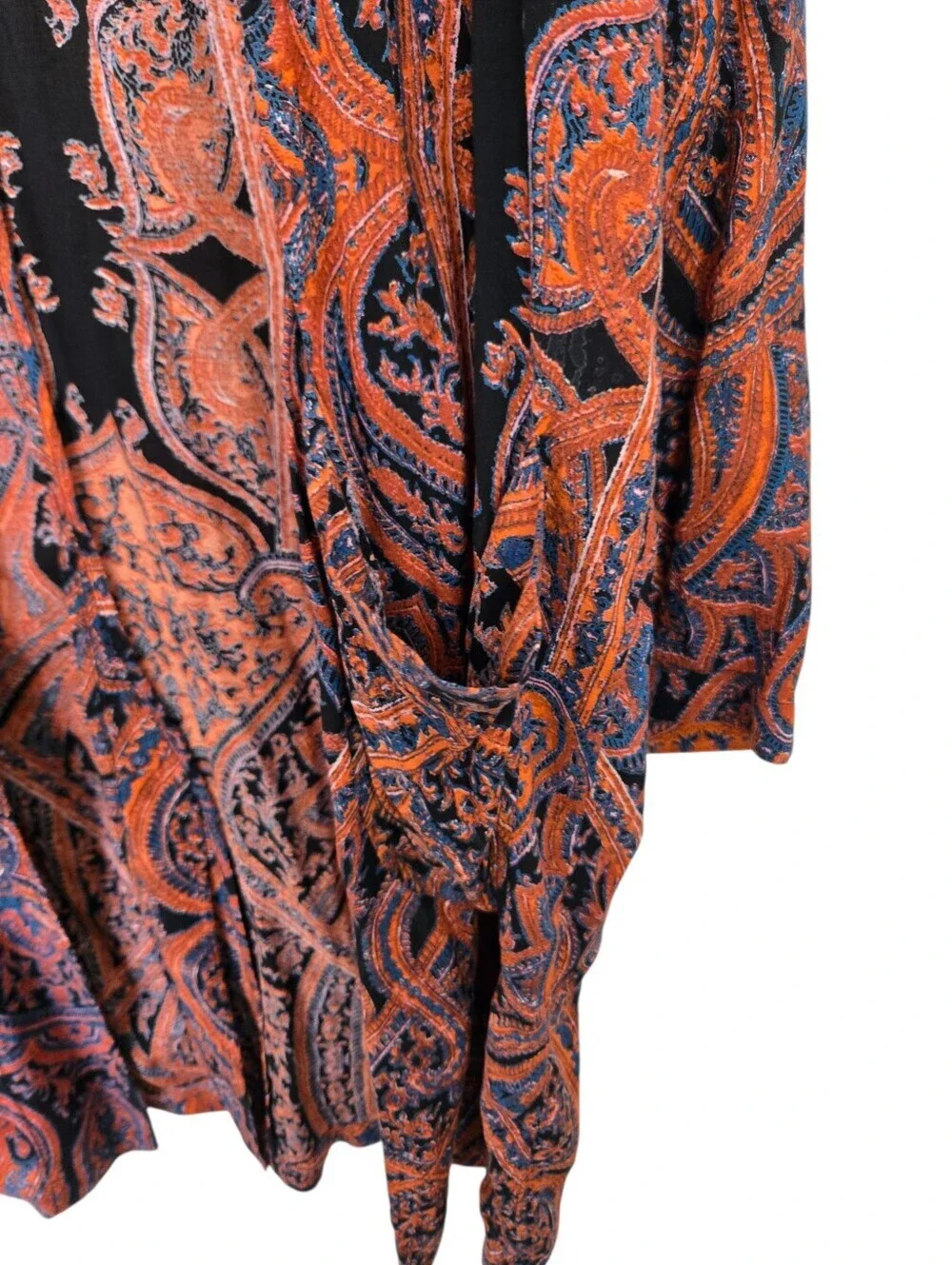 🍂✨ Free People Paisley Cocoon Cardigan | Boho Oversized Open Front Layering Pie